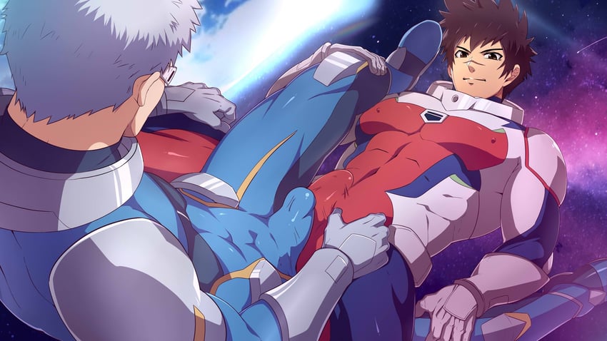 kanata hoshijima and zack walker (kanata no astra) drawn by mazjojo