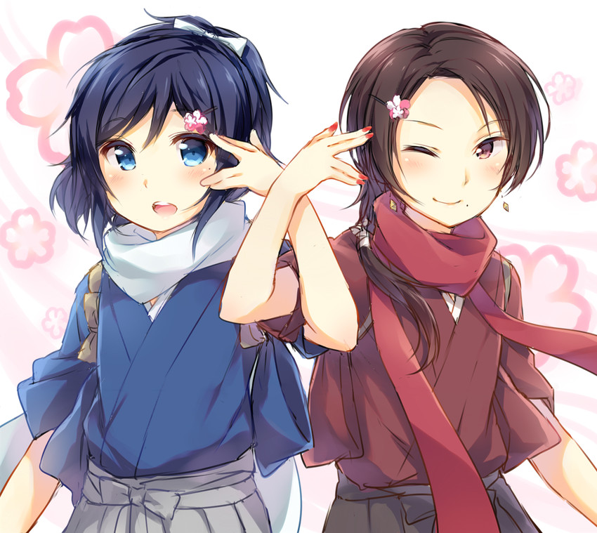 kashuu kiyomitsu and yamato-no-kami yasusada (touken ranbu and 1 more) drawn by hazuki_(sutasuta)