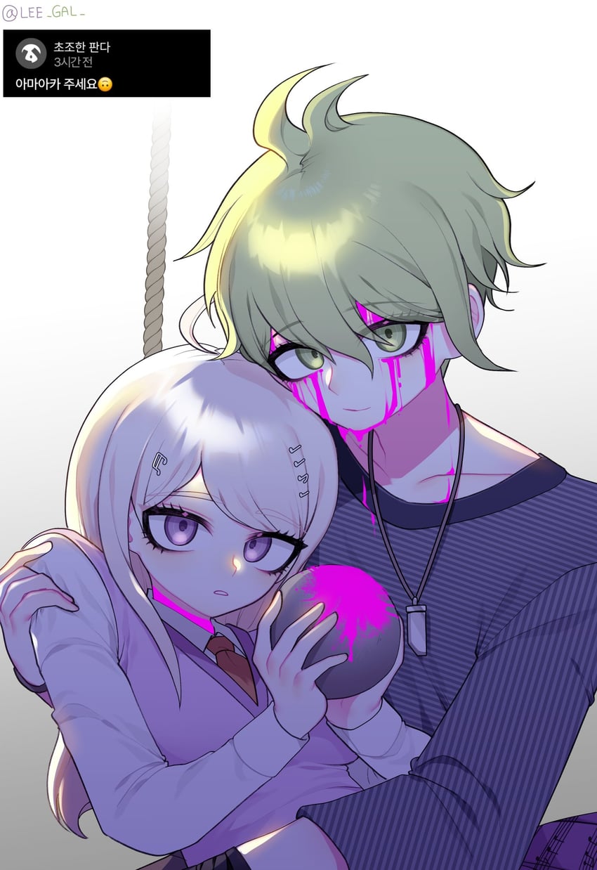 akamatsu kaede and amami rantaro (danganronpa and 1 more) drawn by igal_igaru