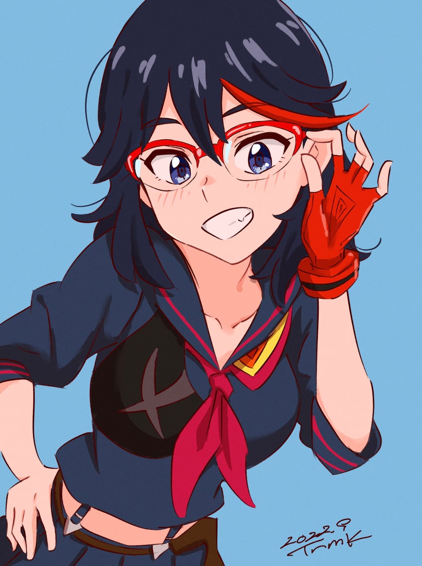 matoi ryuuko and senketsu (kill la kill) drawn by tsunemoku