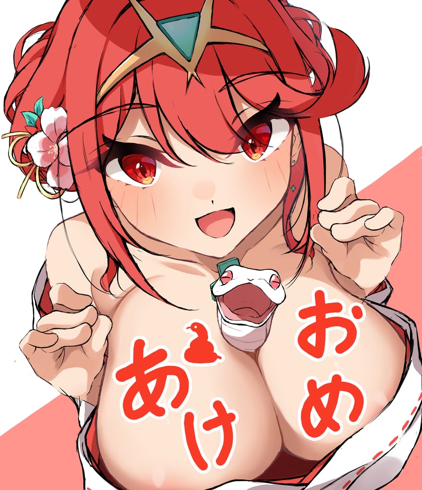 pyra (xenoblade chronicles and 1 more) drawn by mikan_(mika_n95)