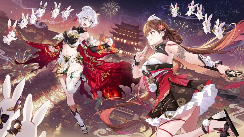 elysia, kiana kaslana, raiden mei, fu hua, bronya zaychik, and 10 more (honkai and 1 more) drawn by lino_chang