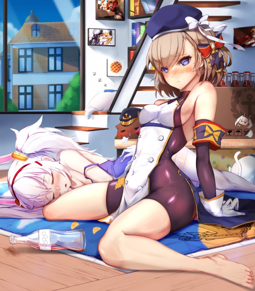 laffey, z23, pamiat merkuria, admiral hipper, meowfficer, and 1 more (azur lane) drawn by sonaworld