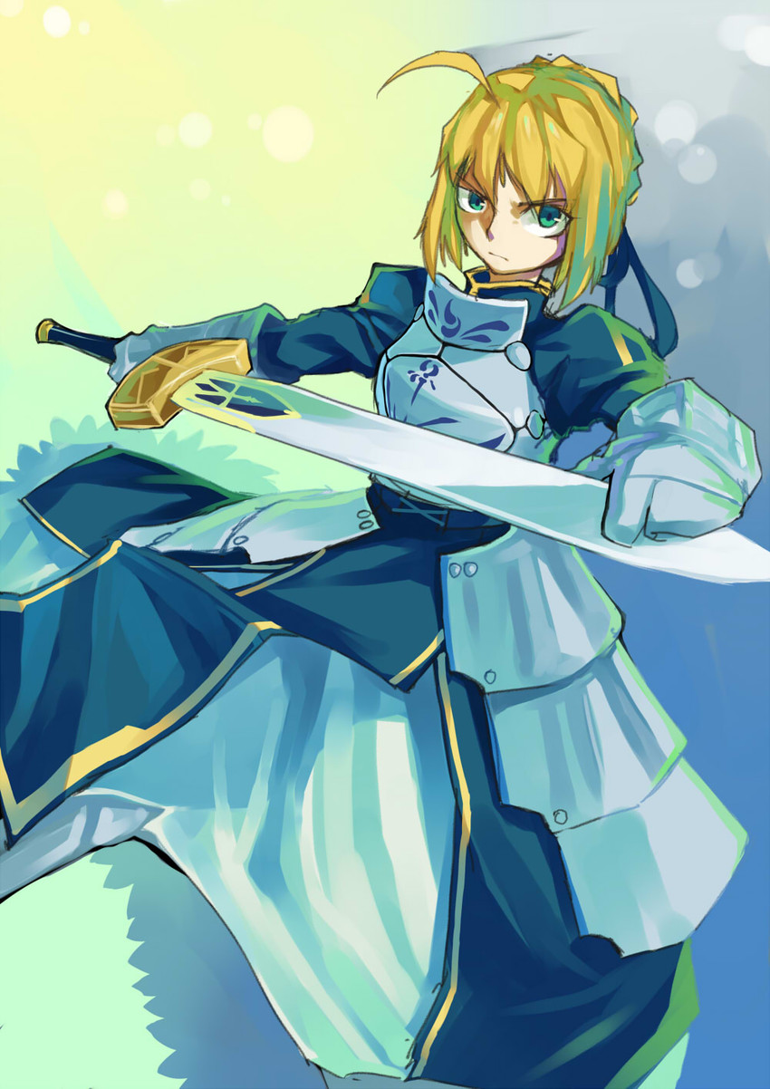 artoria pendragon and saber (fate and 1 more) drawn by lamian_(pixiv415608)