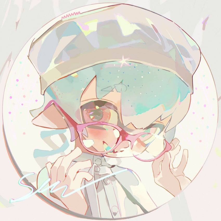 inkling player character and inkling girl (splatoon) drawn by acuteghost