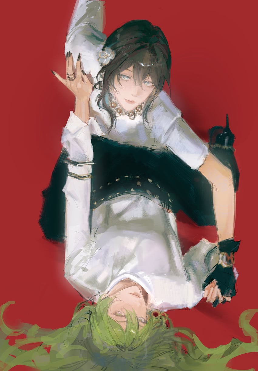 ruan mei and mobius (honkai and 3 more) drawn by fuhualess