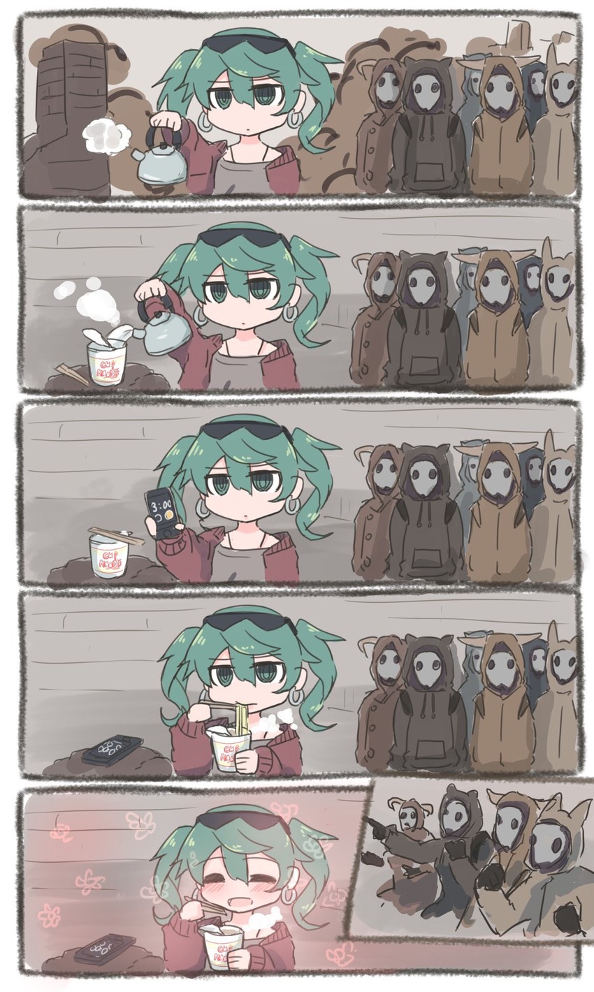 hatsune miku (vocaloid and 1 more) drawn by kaimo_(mi6kai)