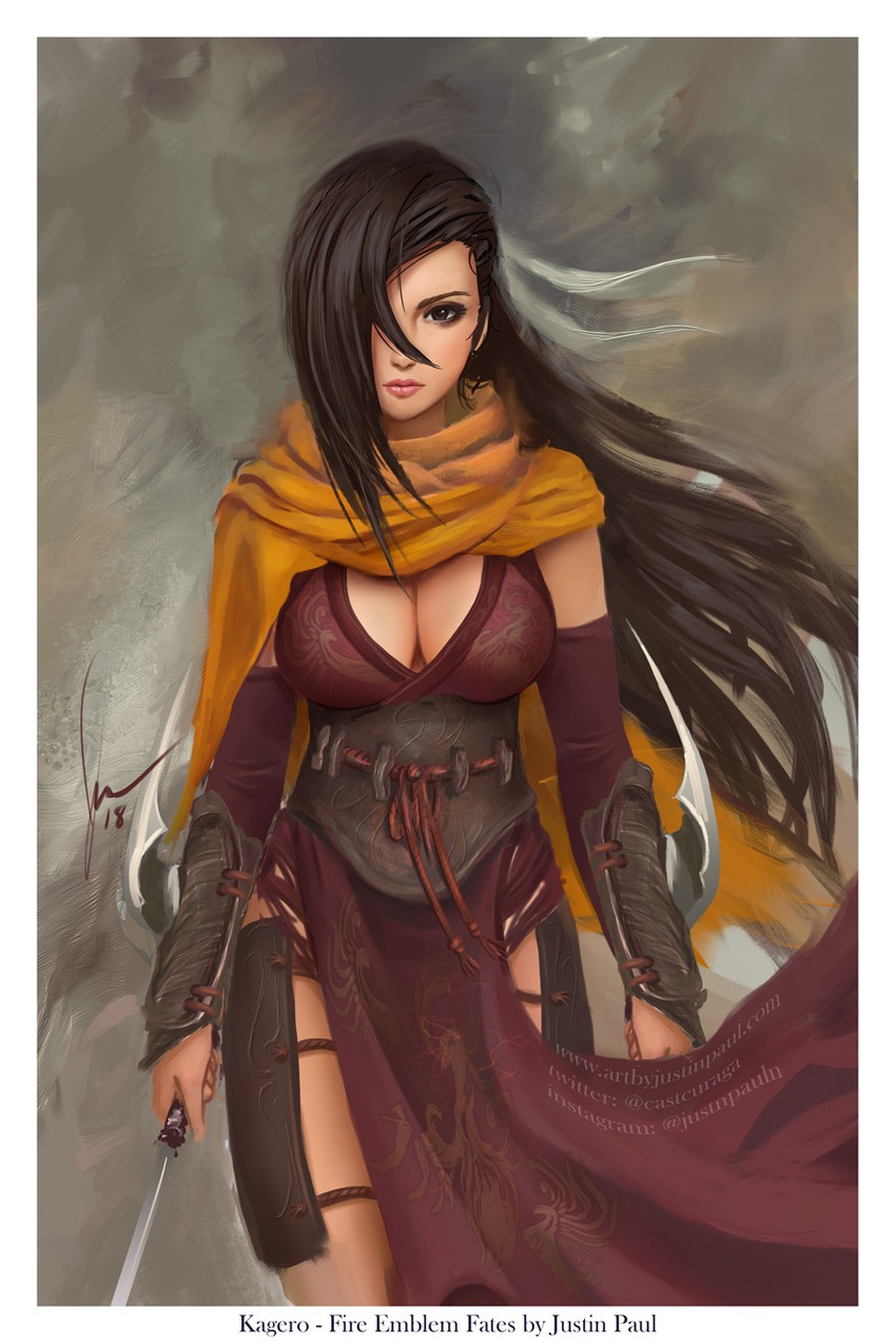 kagero (fire emblem and 1 more) drawn by justin_paul