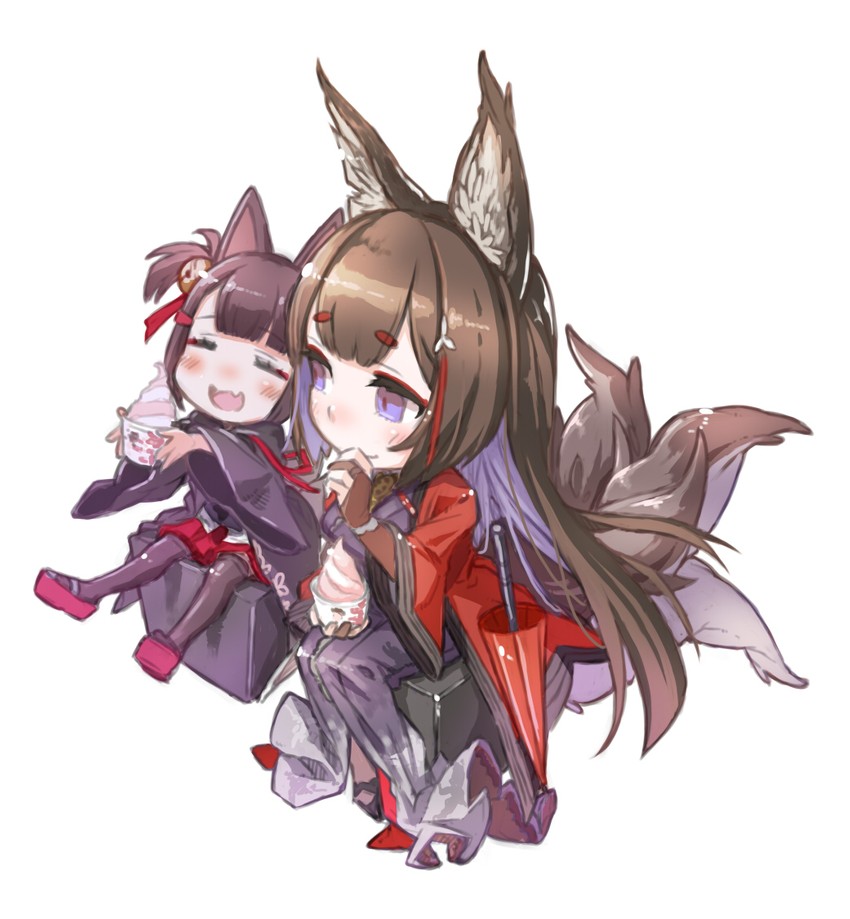 amagi and akagi-chan (azur lane) drawn by nekomanma-sensei