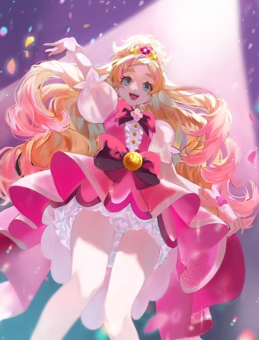haruno haruka and cure flora (precure and 1 more) drawn by nani_(s2_nani)