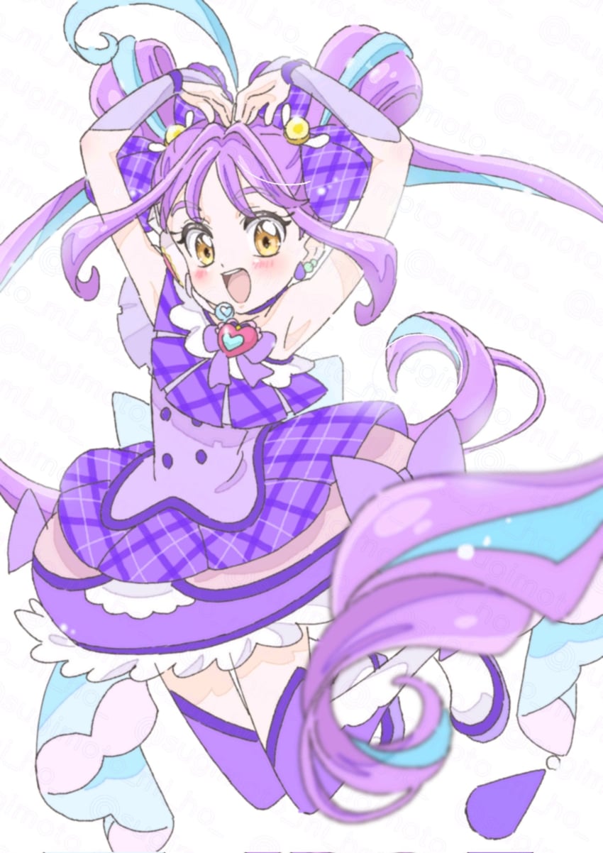shigure kokoro and cure kyunkyun (precure and 1 more) drawn by sugimoto_miho