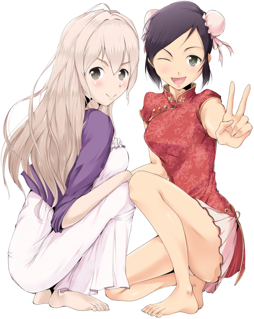 saionji kotoka and yao fueifuei (idolmaster and 1 more) drawn by solru
