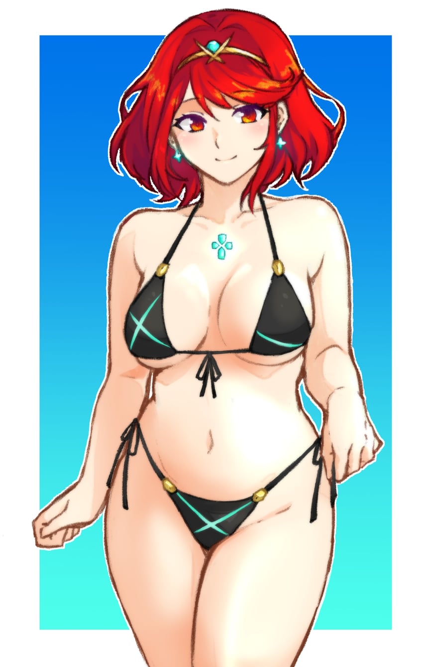 pyra (xenoblade chronicles and 1 more) drawn by tridisart