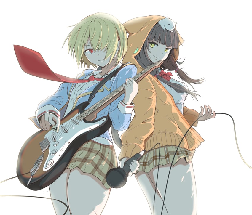 kayamori ruka and asakura karen (heaven burns red) drawn by potenara