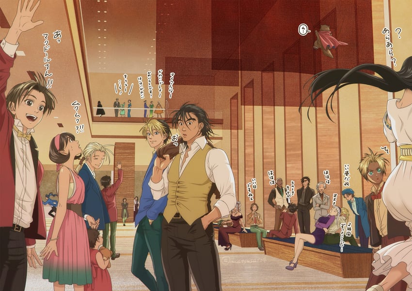 nanami, sierra mikain, viki, riou, chris lightfellow, and 26 more (gensou suikoden and 5 more) drawn by satoko_matsumoto