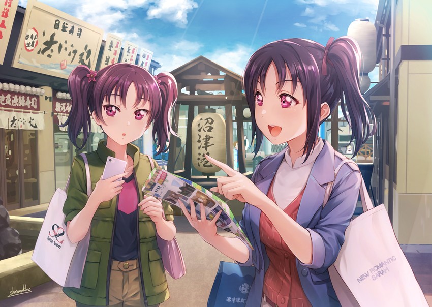 kazuno sarah and kazuno leah (love live! and 1 more) drawn by shamakho