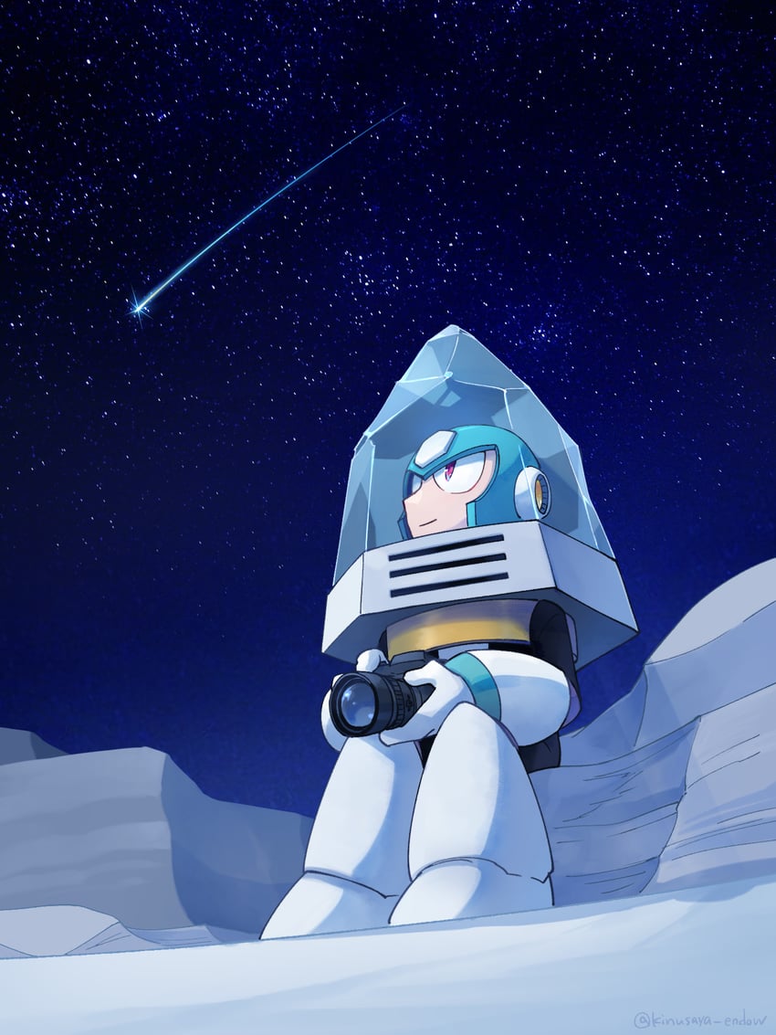chill man (mega man and 1 more) drawn by kinusaya_endow