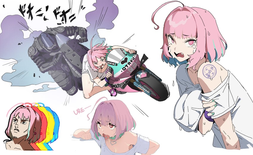 yumemi riamu, my melody, kuromi, and born this way (idolmaster and 5 more) drawn by waterkuma