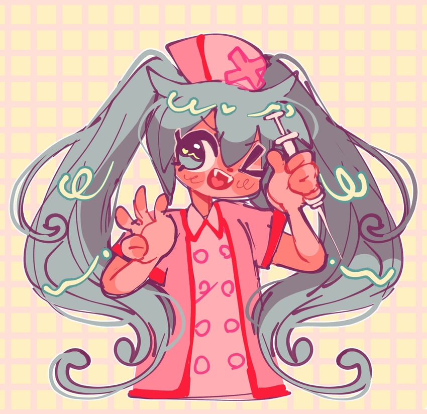 hatsune miku (vocaloid and 1 more) drawn by jammy_(bunbunbewwii)