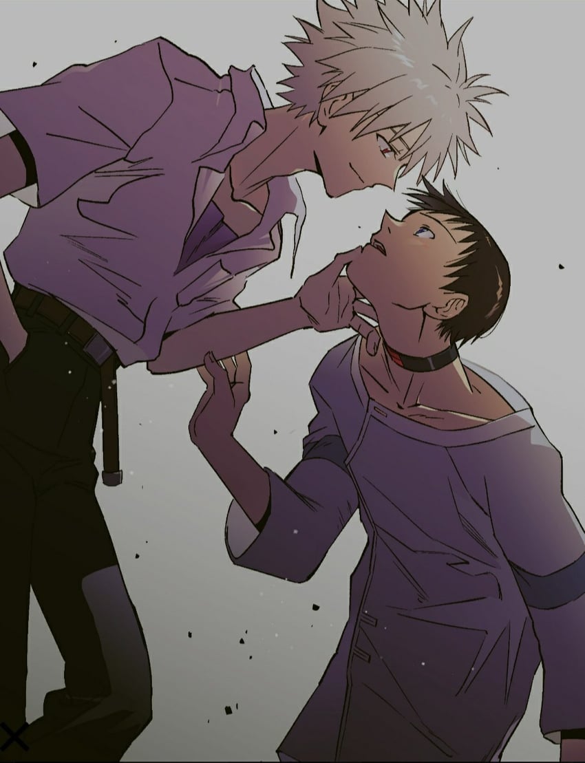ikari shinji and nagisa kaworu (neon genesis evangelion and 2 more) drawn by southeast111