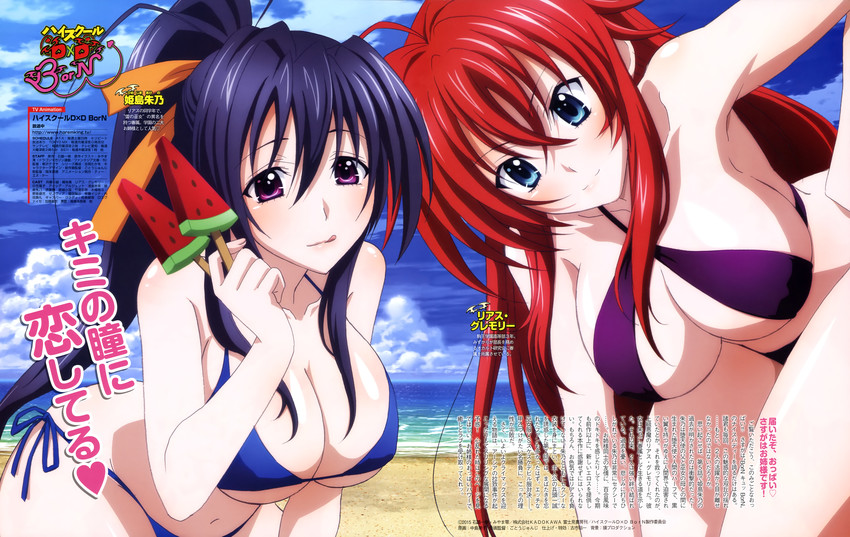 rias gremory and himejima akeno (high school dxd and 1 more) drawn by nakajima_yoshiko