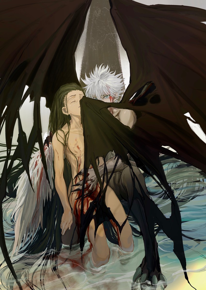 killua zoldyck and gon freecss (hunter x hunter) drawn by k.g_(matsumoto_zo)