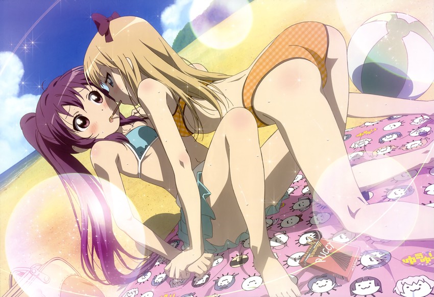 toshinou kyouko and sugiura ayano (yuruyuri and 1 more) drawn by ojiri_shin'ya