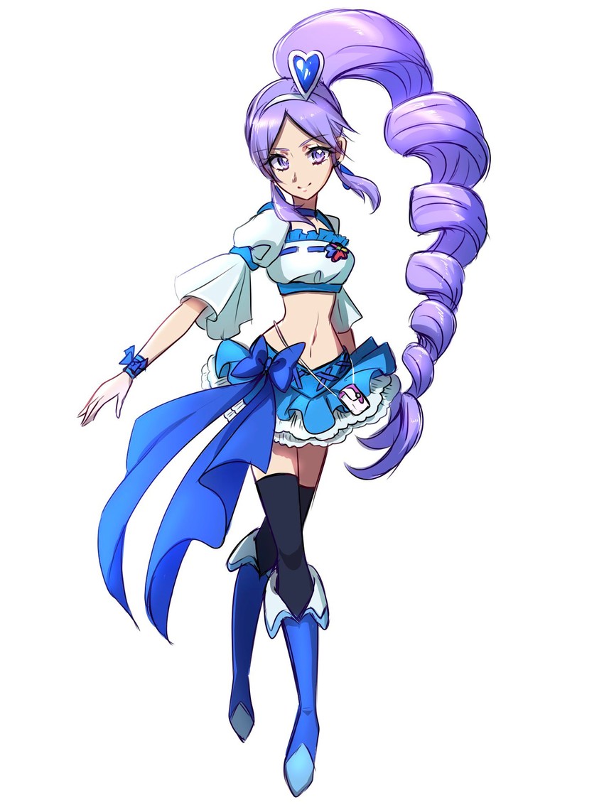 aono miki and cure berry (precure and 1 more) drawn by fpminnie1