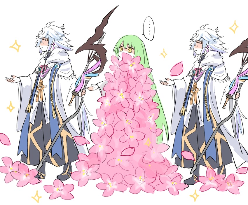 enkidu and merlin (fate and 1 more) drawn by himeko_(nico6v6pachi)