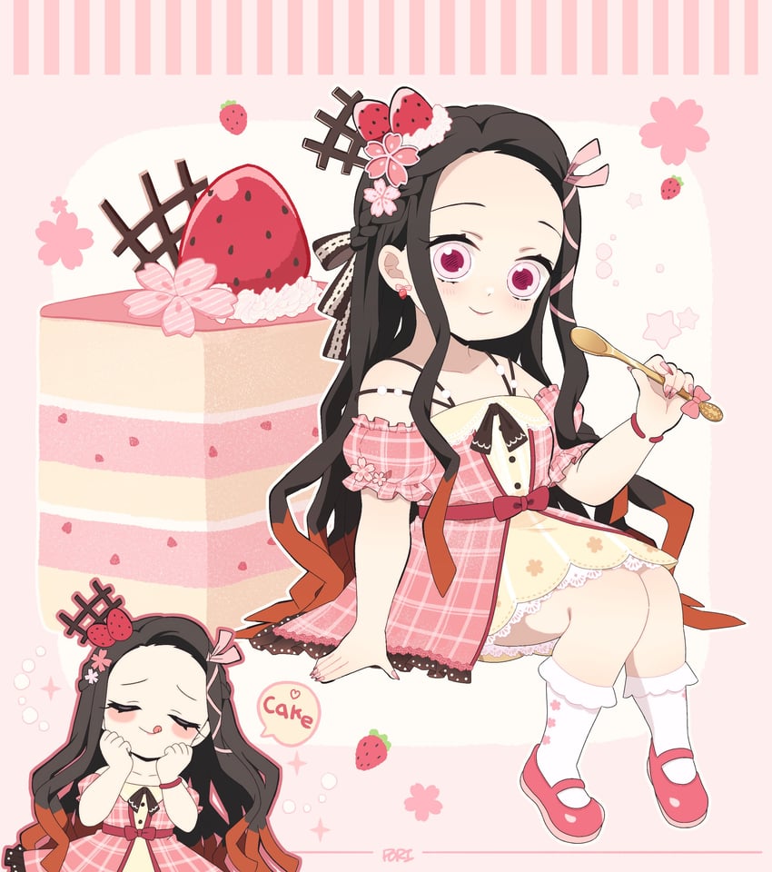 kamado nezuko (kimetsu no yaiba) drawn by pori_(kmt_pori)