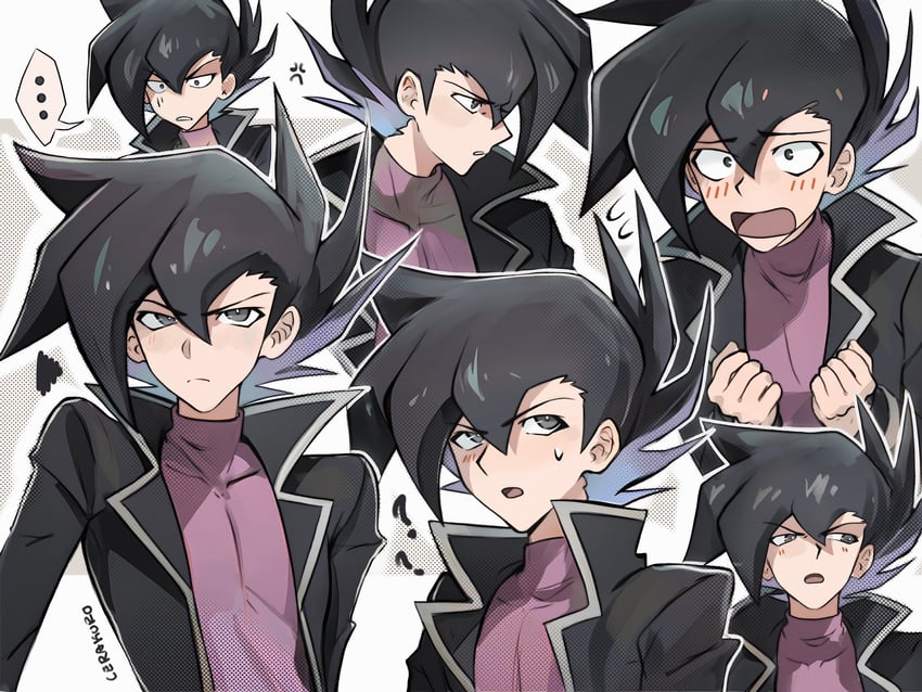 manjoume jun (yu-gi-oh! and 1 more) drawn by cerakuro