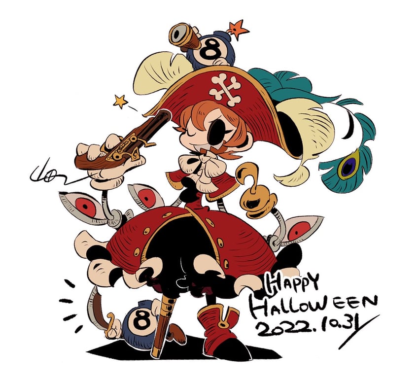 peacock and george the bomb (skullgirls) drawn by yamada9000