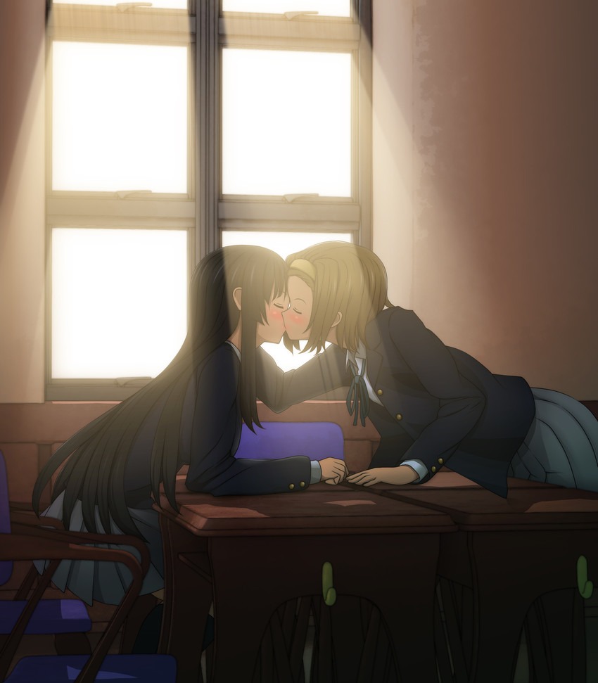 akiyama mio and tainaka ritsu (k-on!) drawn by sasaken