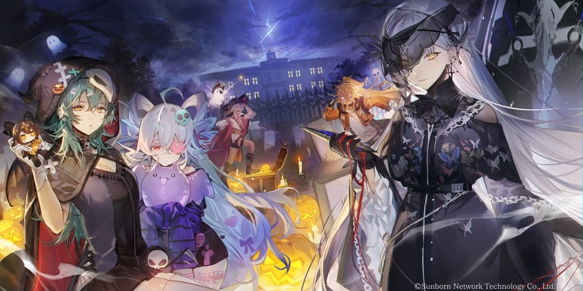 antonina, sol, clotho, helix, and yanny (girls' frontline and 1 more) drawn by mayutsuba_mono