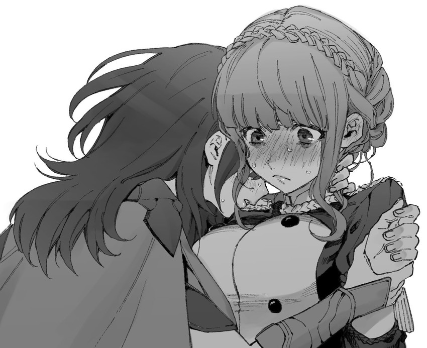 female byleth and marianne von edmund (fire emblem and 1 more) drawn by maki_keigo