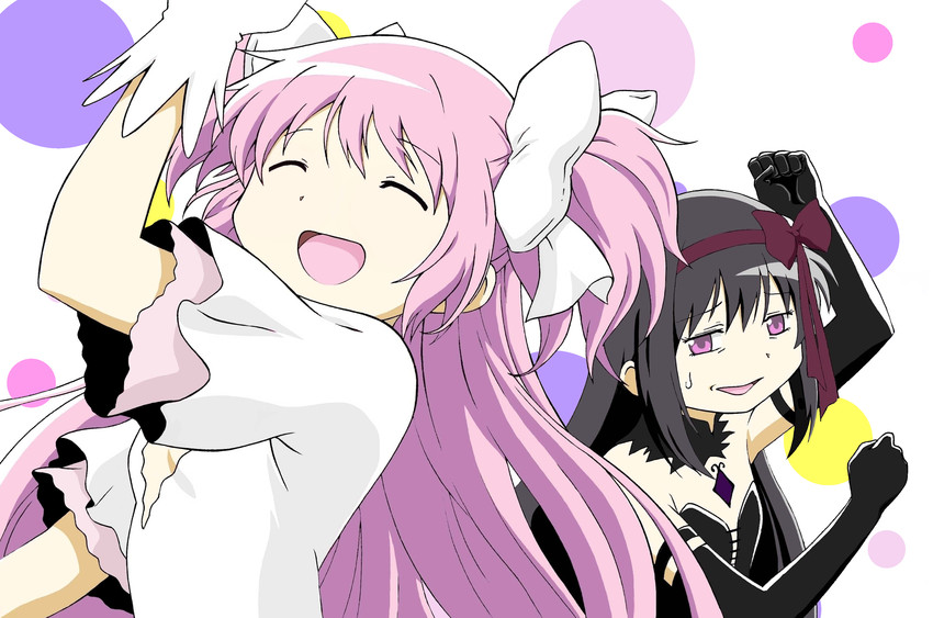 akemi homura, kaname madoka, ultimate madoka, and akuma homura (mahou shoujo madoka magica and 1 more) drawn by apita_(apitaro)