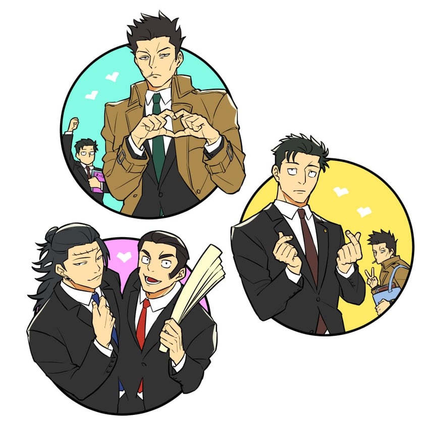 getou suguru, kenjaku, higuruma hiromi, kusakabe atsuya, and takaba fumihiko (jujutsu kaisen) drawn by sake_(kadai)