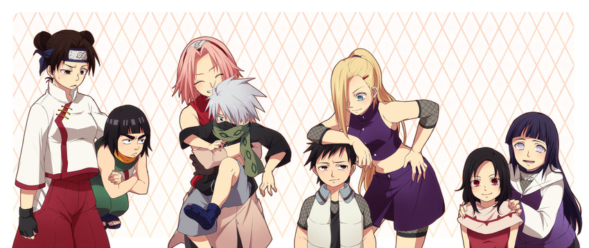 haruno sakura, hyuuga hinata, yamanaka ino, hatake kakashi, tenten, and 3 more (naruto and 1 more) drawn by takaichi_(as121)