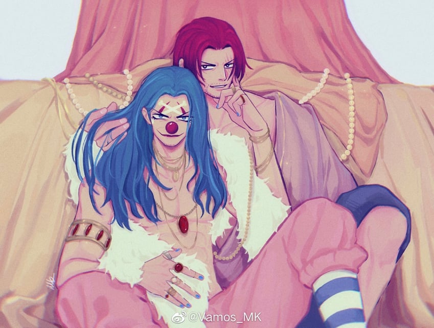 shanks and buggy the clown (one piece) drawn by vamos_mk