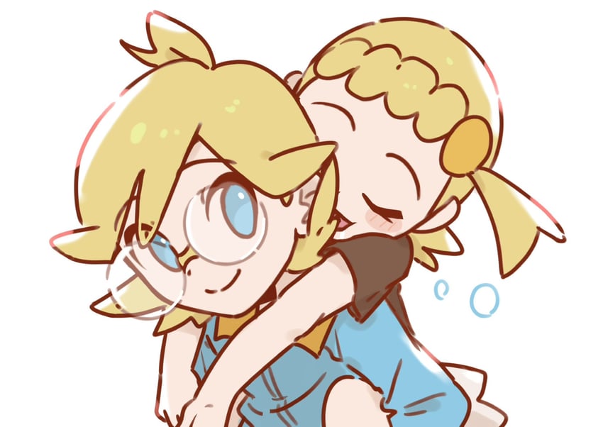bonnie and clemont (pokemon and 1 more) drawn by omochi_(omotimotittona3)