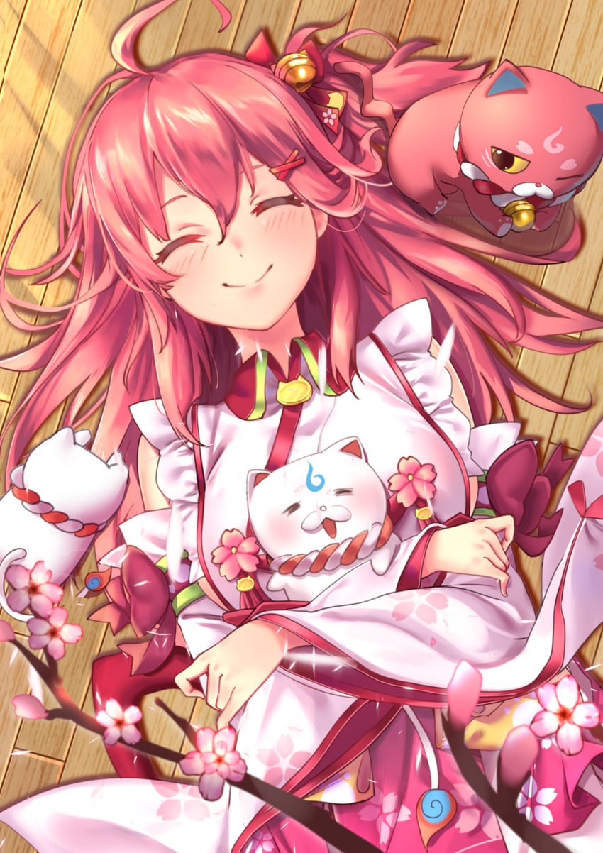 sakura miko, 35p, and kintoki (hololive) drawn by aekun_cben