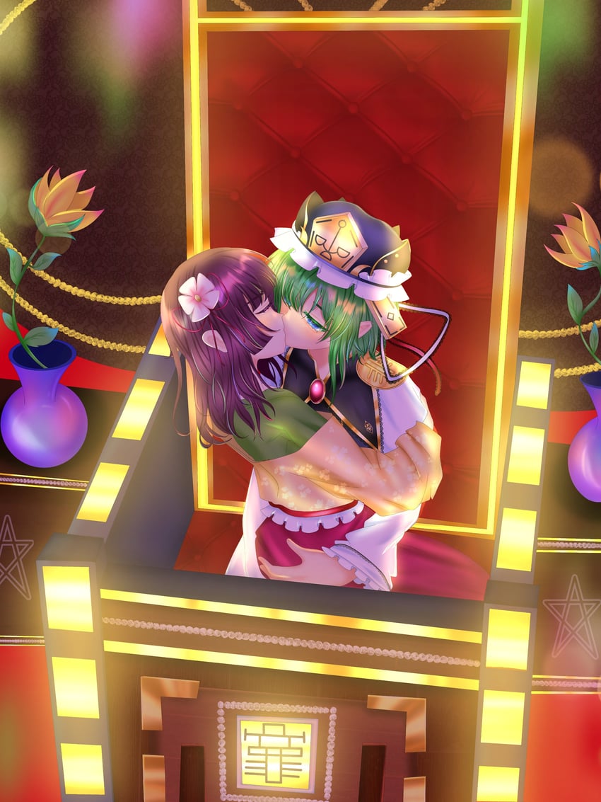 shiki eiki and hieda no akyuu (touhou) drawn by kitty_(3kittie9)