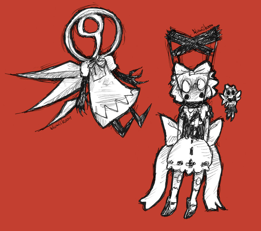 cirno, medicine melancholy, su-san, and burnt (touhou and 1 more) drawn by bluwiikoon