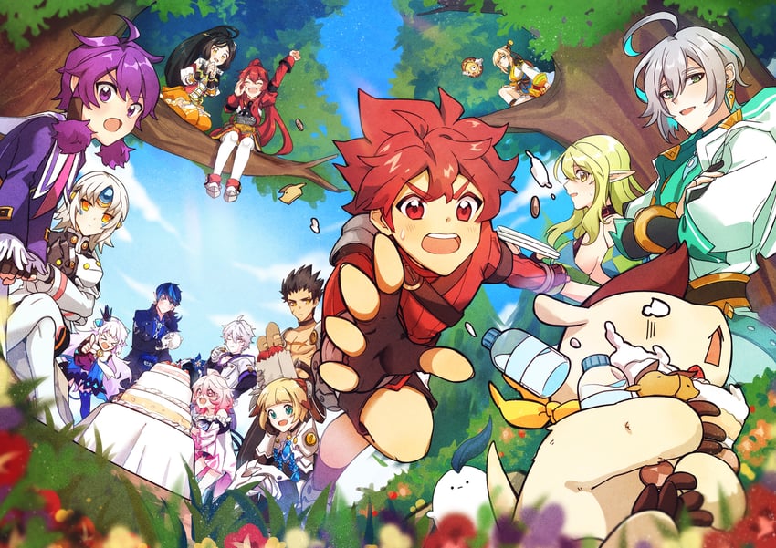 eve, aisha landar, elesis, ara haan, rena erindel, and 9 more (elsword) drawn by sasa_(sa1008va)