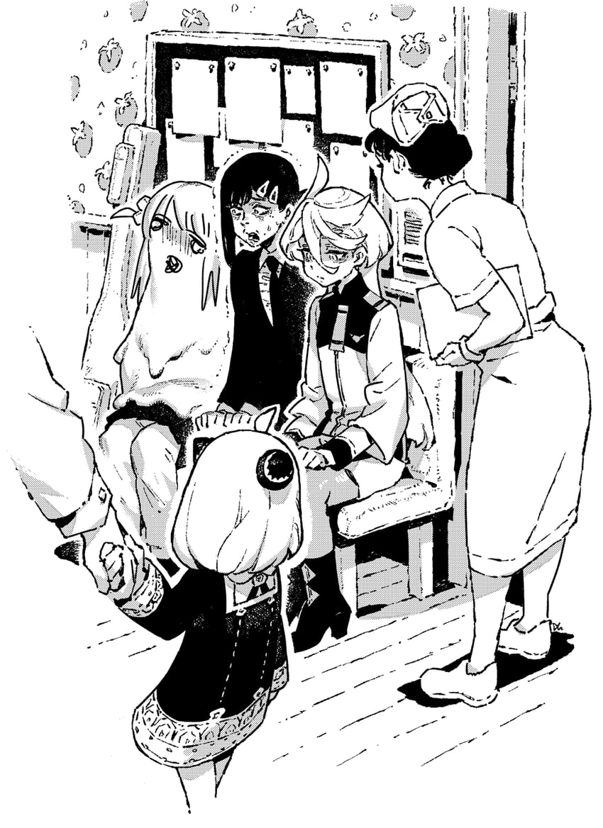 gotoh hitori, miorine rembran, anya, and higashiyama kobeni (gundam and 4 more) drawn by ireading