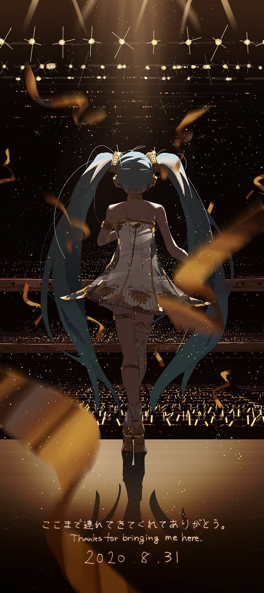 hatsune miku and gramophone miku (vocaloid and 1 more) drawn by agas0924
