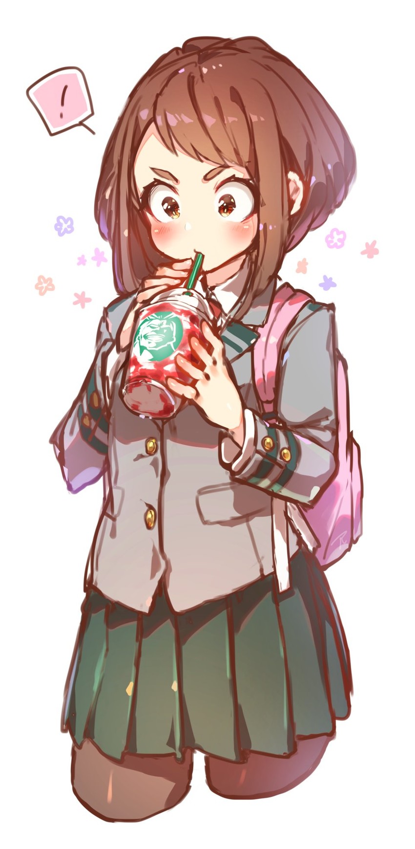 uraraka ochaco and all might (boku no hero academia and 1 more) drawn by ryota_(ry_o_ta)