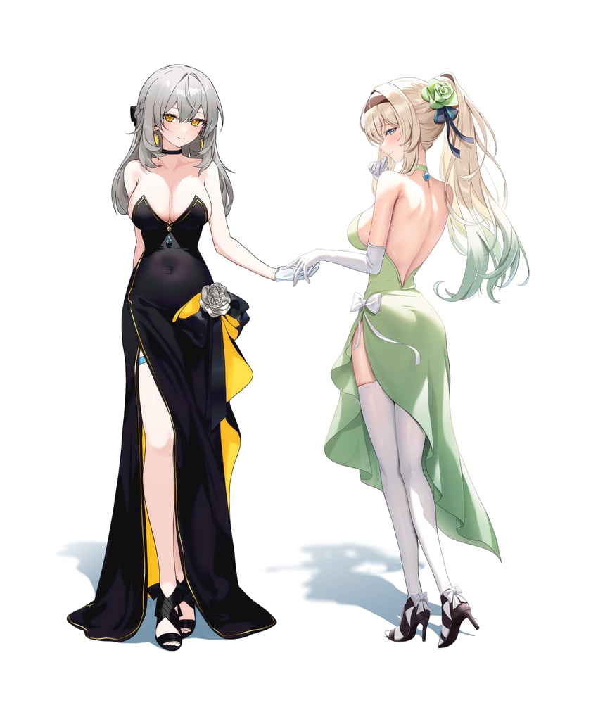 trailblazer, firefly, and stelle (honkai and 1 more) drawn by b1n_(b1n982079) and kesa_pasa