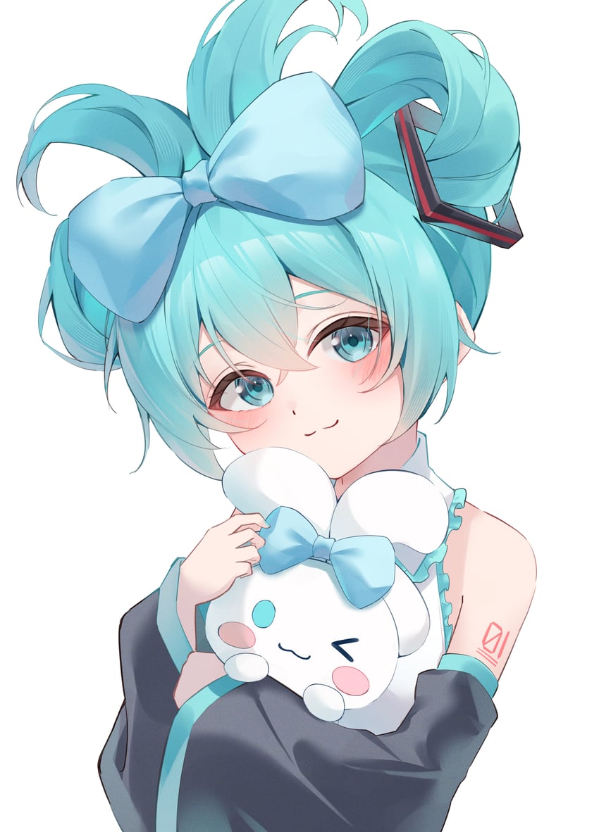 hatsune miku, cinnamoroll, and cinnamiku (vocaloid and 2 more) drawn by ryaru_ryaru