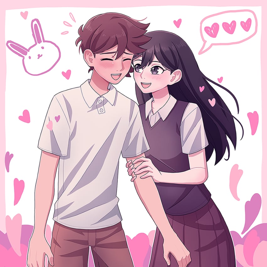 mari, hero, and forest bunny (omori) drawn by cheer_(cheerpuppy14)